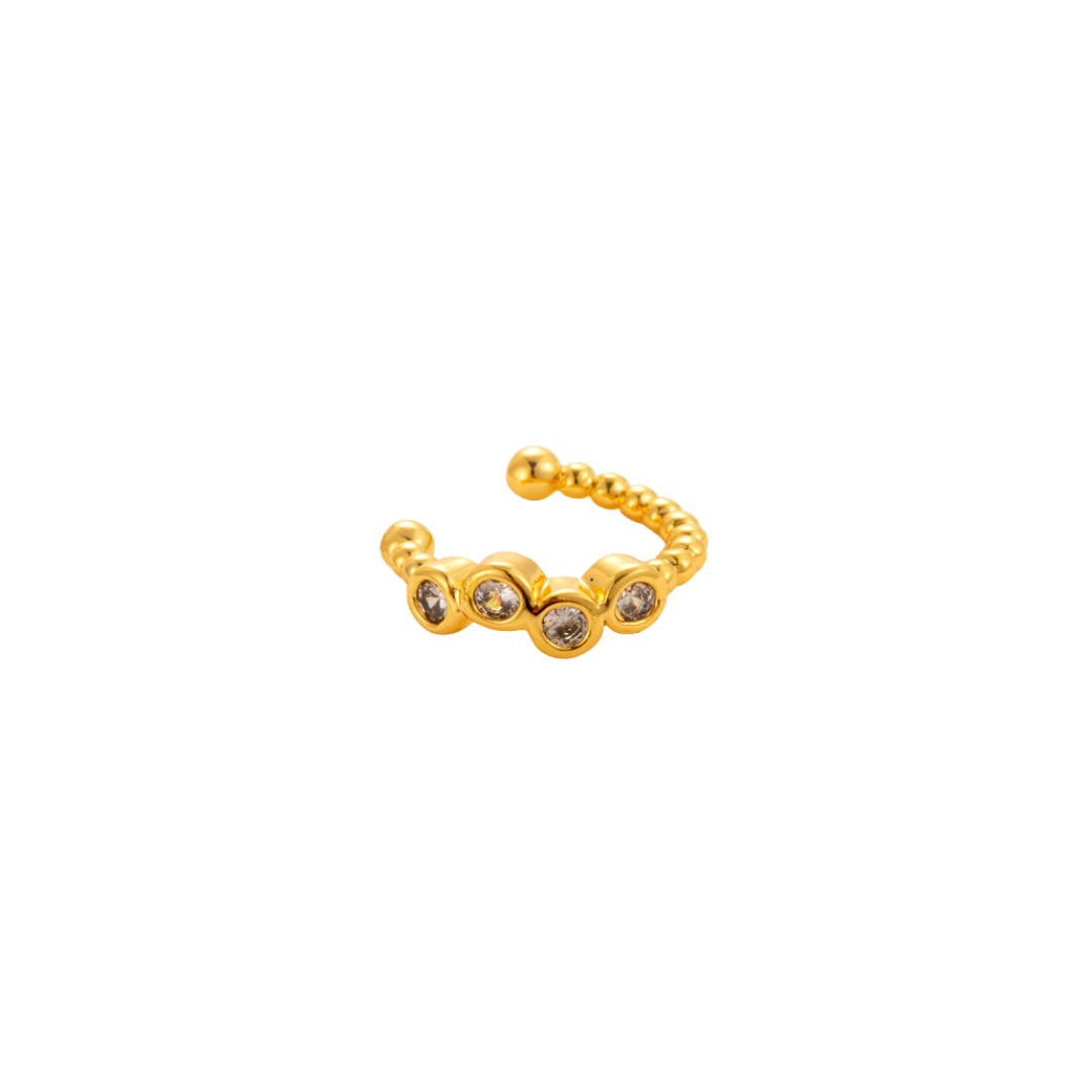 Earcuff de zirconia circular