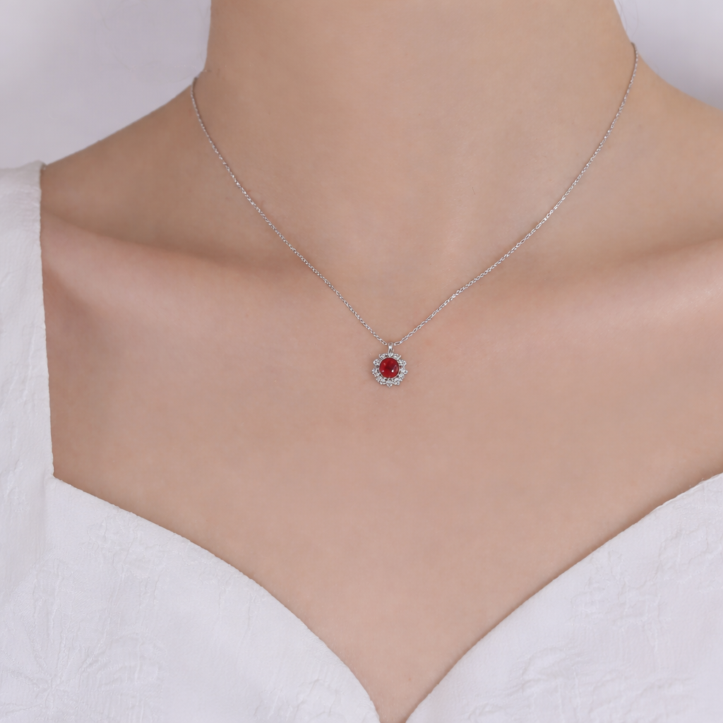 Cadena de Círculo con Halo de Zirconias 🌸
