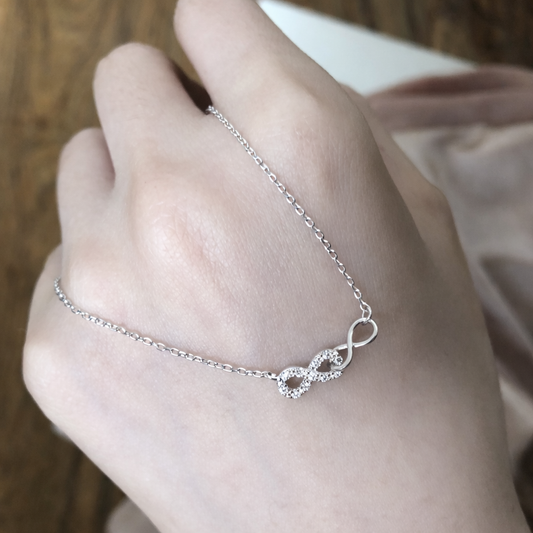 Cadena de Doble Infinito con Zirconia y Liso ♾️