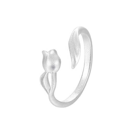 Anillo tulipán plata