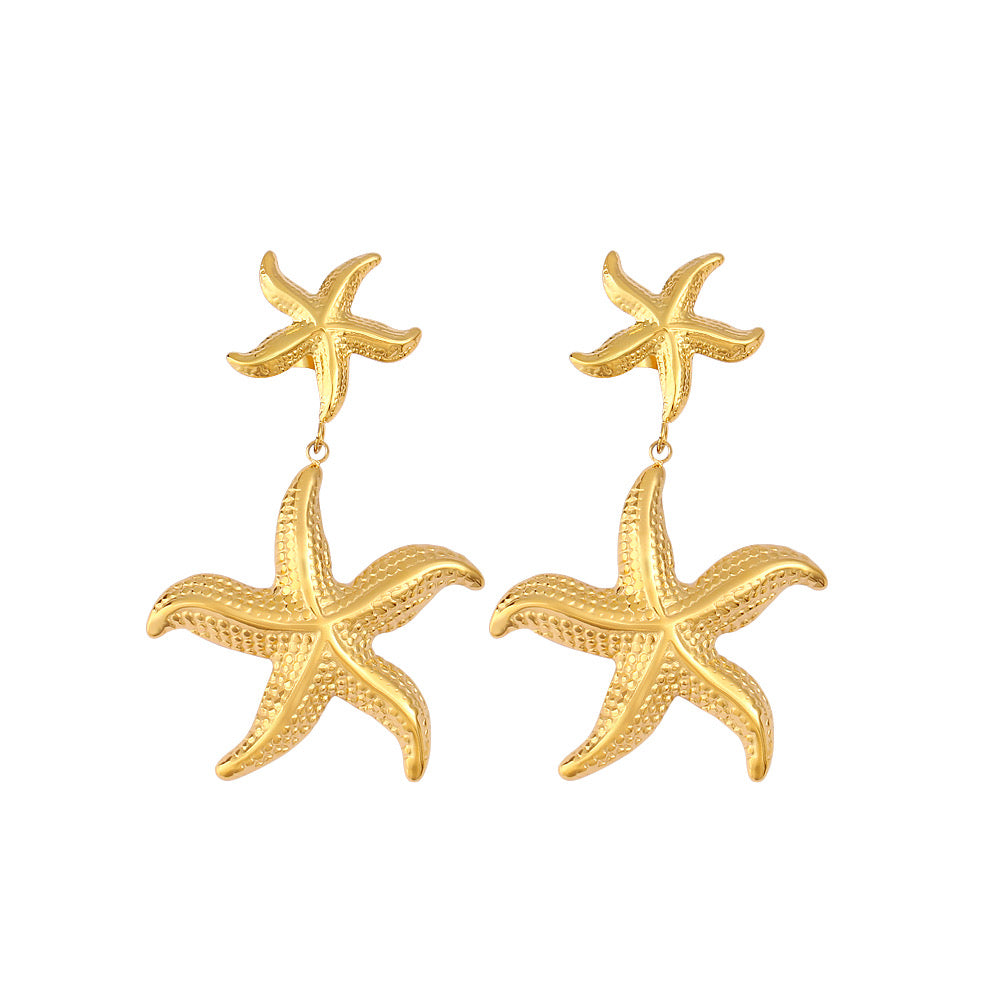 Aretes estrella de mar doble