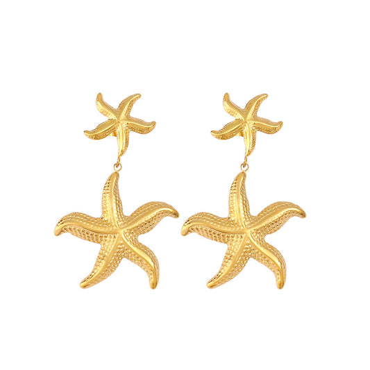 Aretes estrella de mar doble