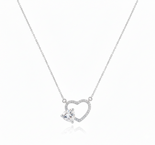 Cadena de Dos Corazones: Hueco y Sólido 💕