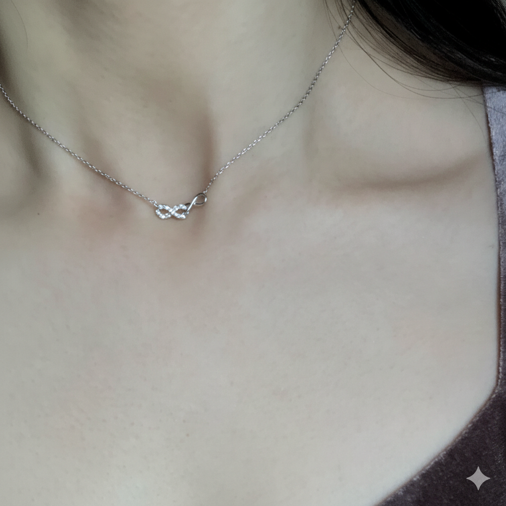 Cadena de Doble Infinito con Zirconia y Liso ♾️
