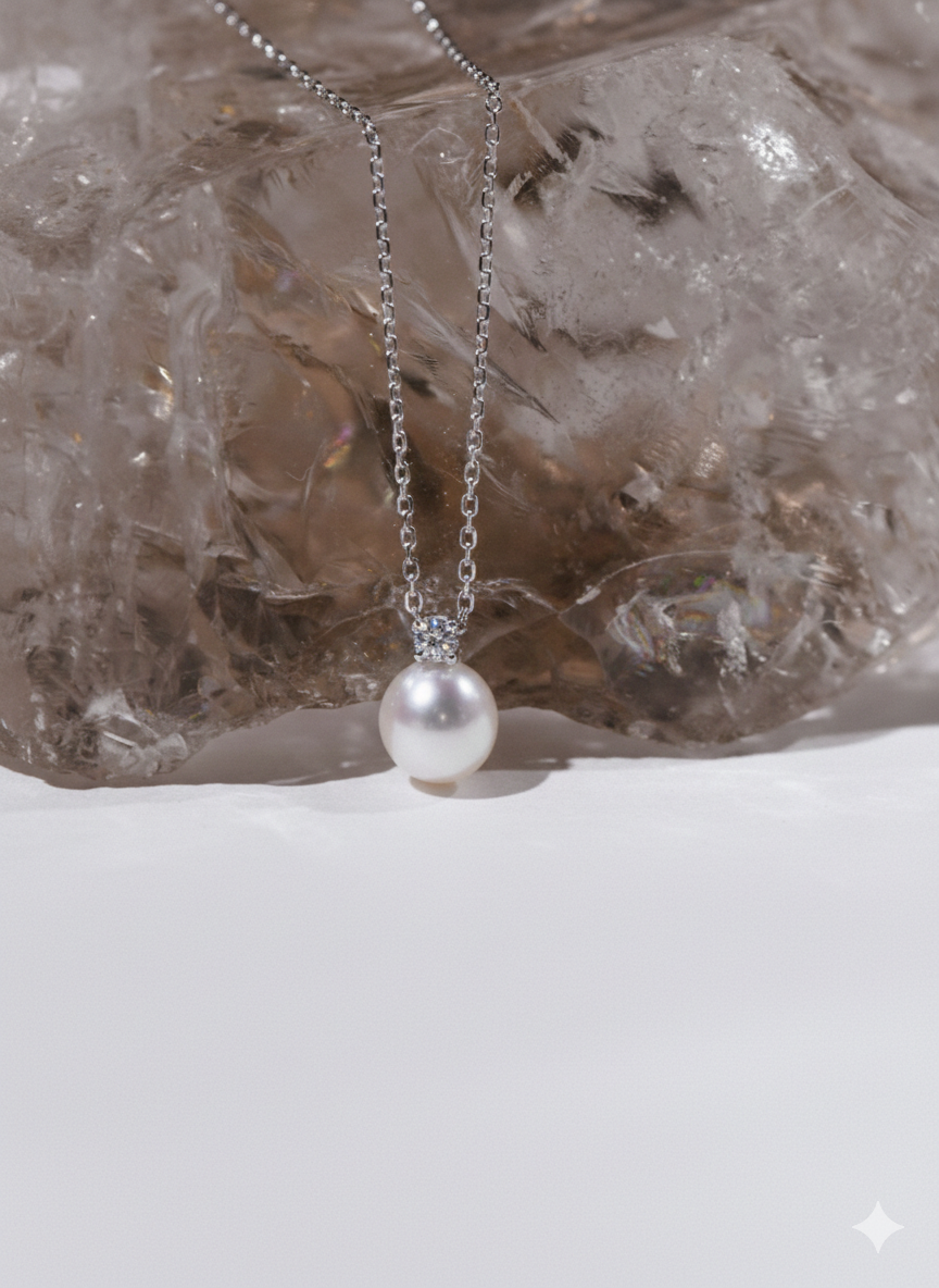 Cadena de Perla con Zirconia Superior 🤍