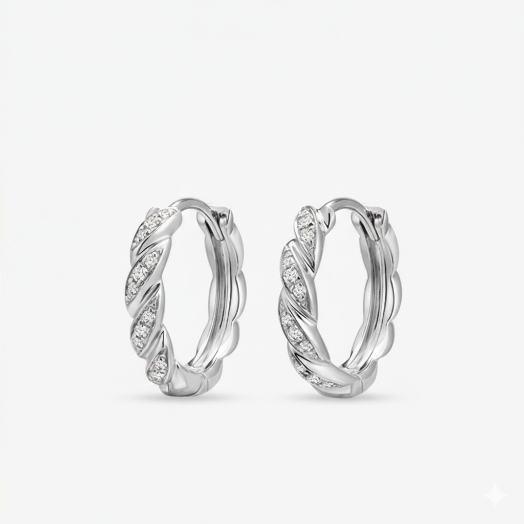 Argollas de Zirconias Enrolladas ✨