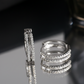 Argollas de Doble Línea con Zirconias ✨