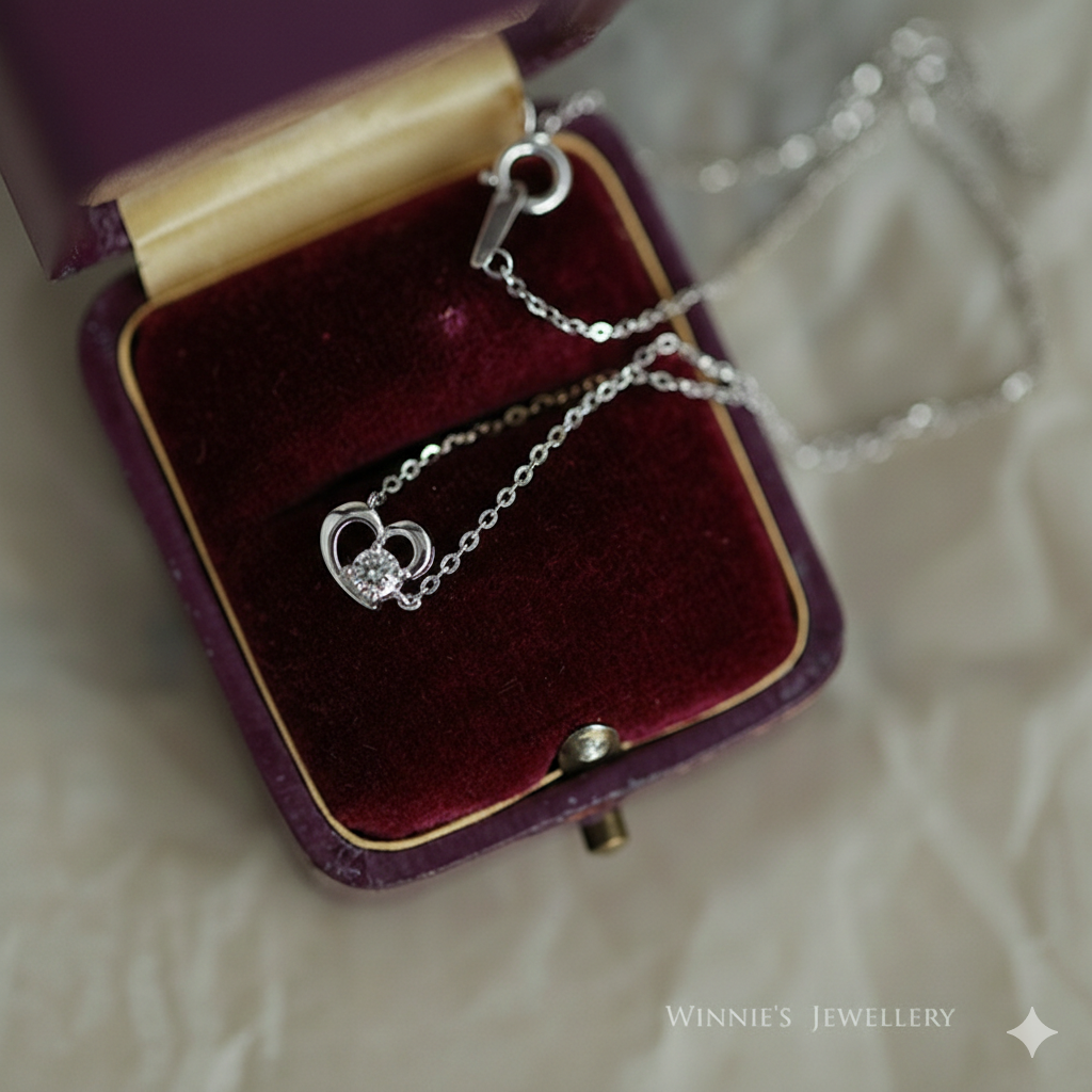 Cadena Silueta de Corazón con Zirconia Interior 🤍