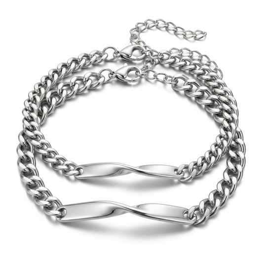 Pulsera Pareja Barra Torcida 🔗