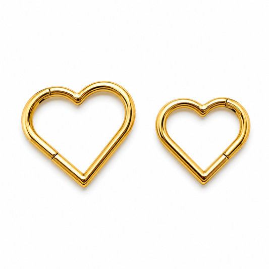 Piercing Argolla de corazón 6 mm Y 8 mm 🤍