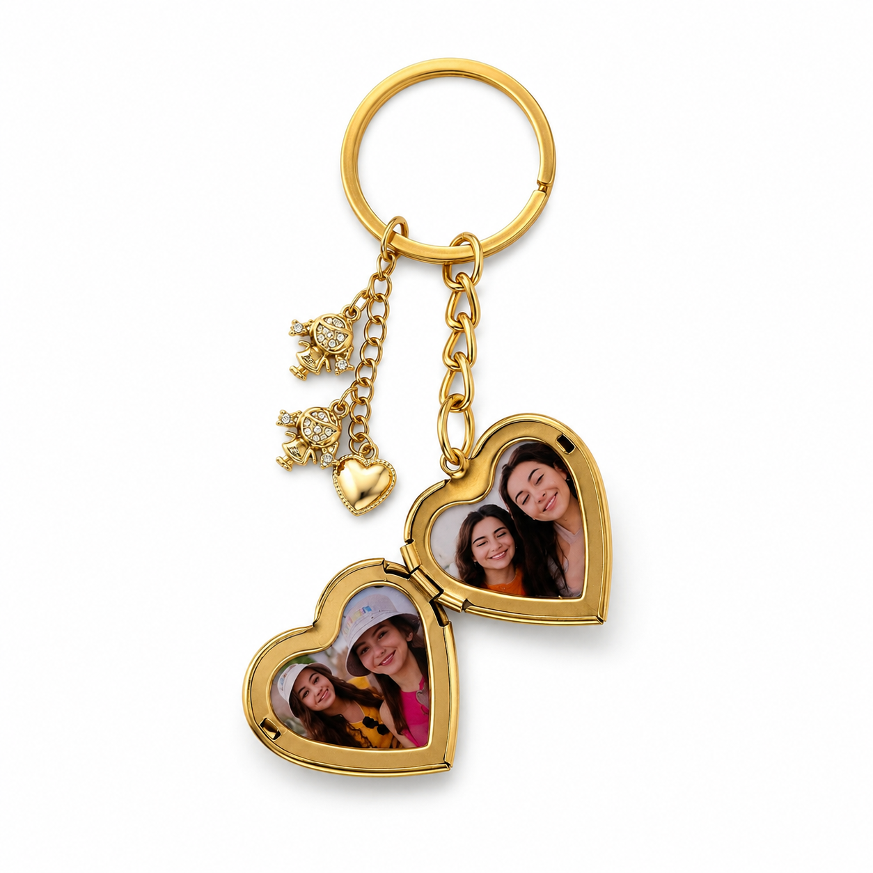 Llavero relicario con charms ✨☺️