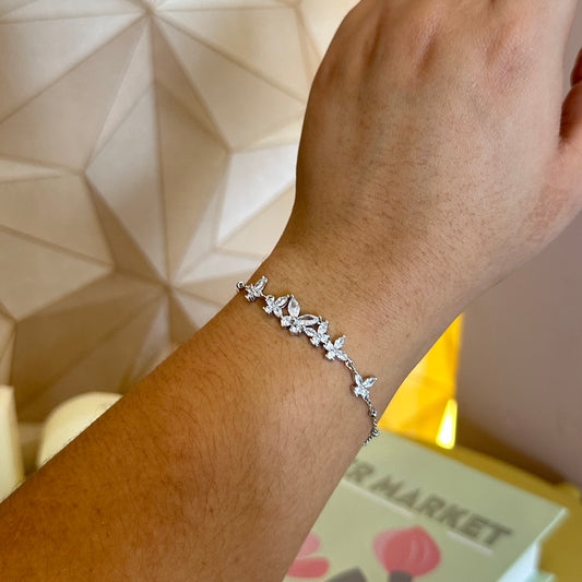 Pulsera de plata banda de Mariposas 🦋