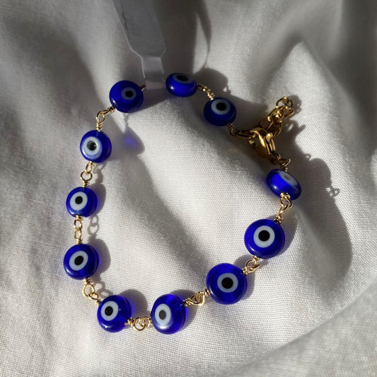 Pulsera de ojos turcos azul