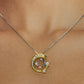 Cadena Dorado con Plateado Luna y Estrellas
