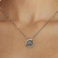 Cadena de Plata Destello Azul con Aro de Zirconias✨