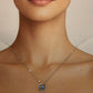 Cadena de Plata Destello Azul con Aro de Zirconias✨