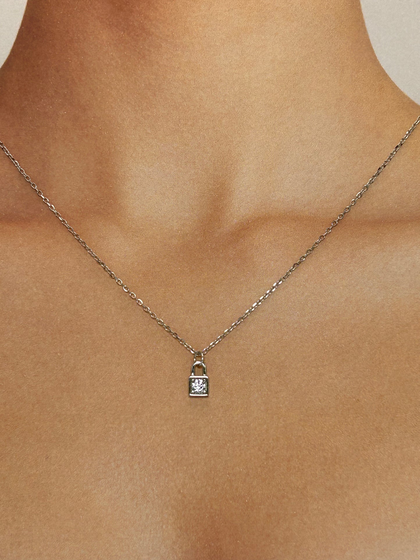 Cadena de Candado de Con Zirconia🔒