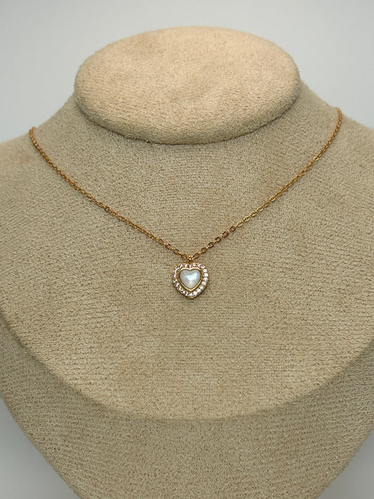 Cadena Plata Corazón Rosegold Tornasol💕