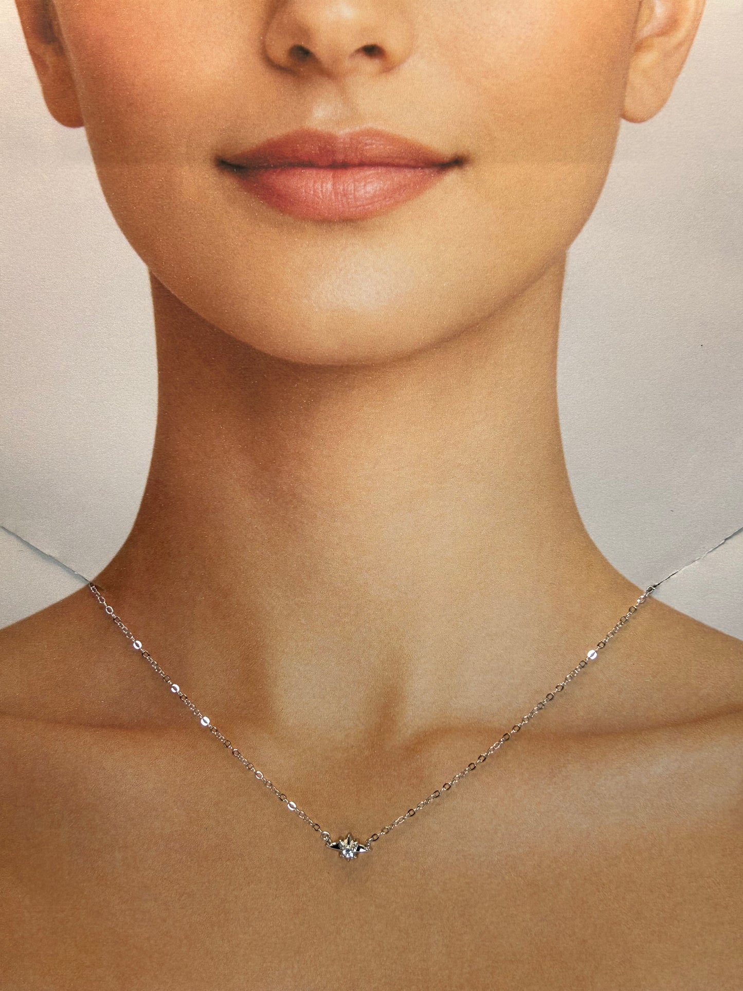 Cadena de Plata con Destello Acostado✨