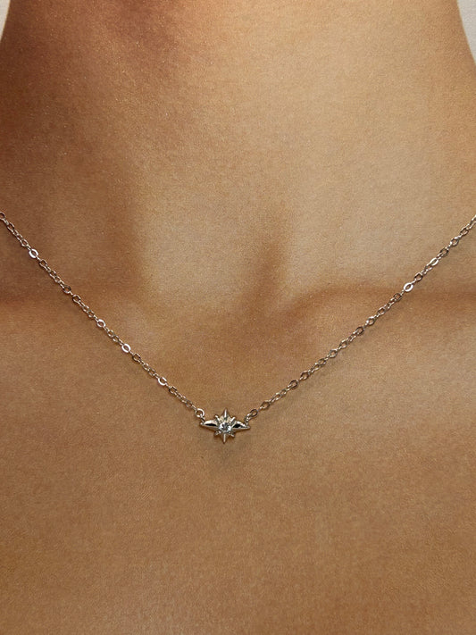 Cadena de Plata con Destello Acostado✨