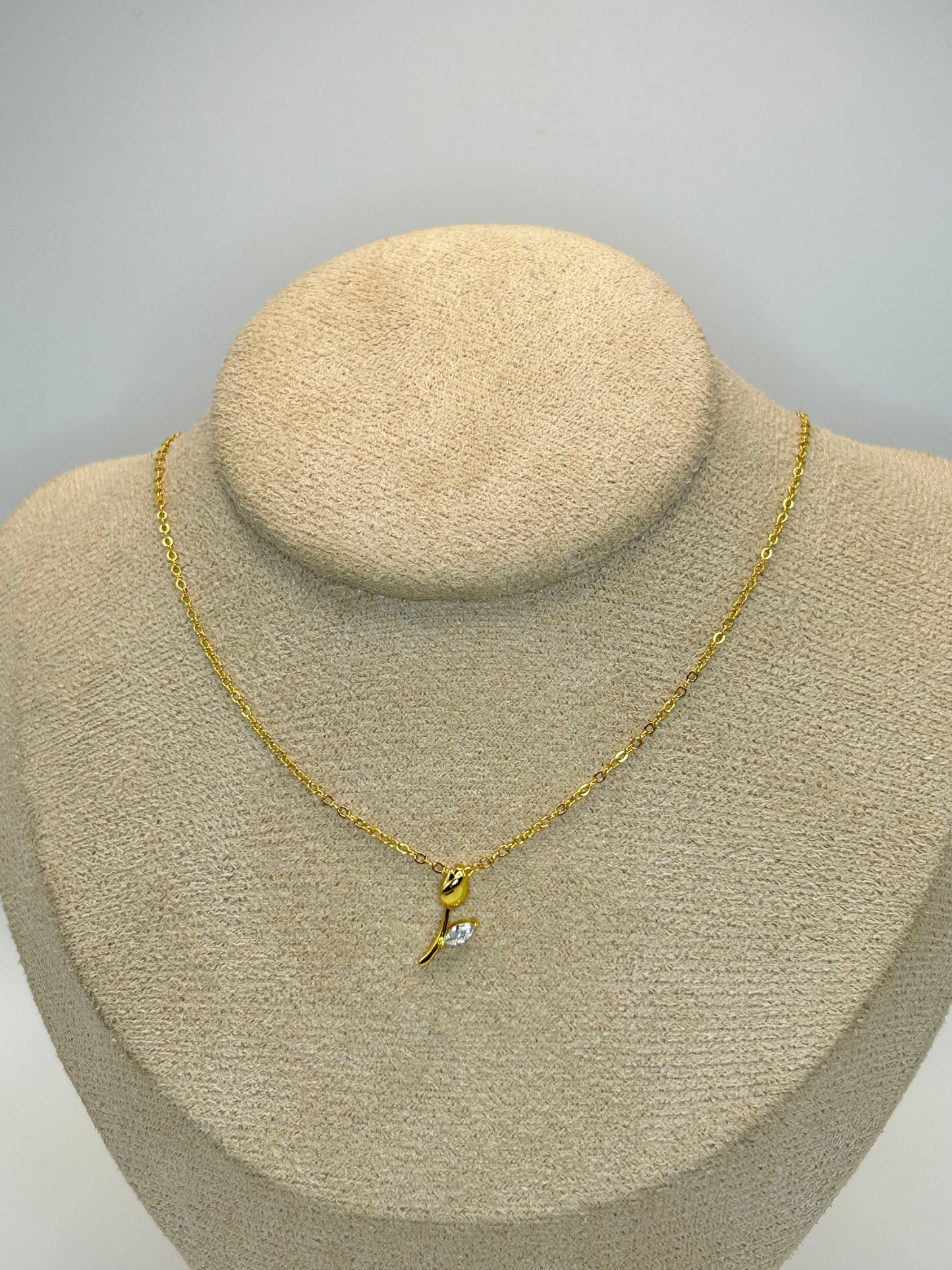Cadena Plata Mini Tulipán🌷