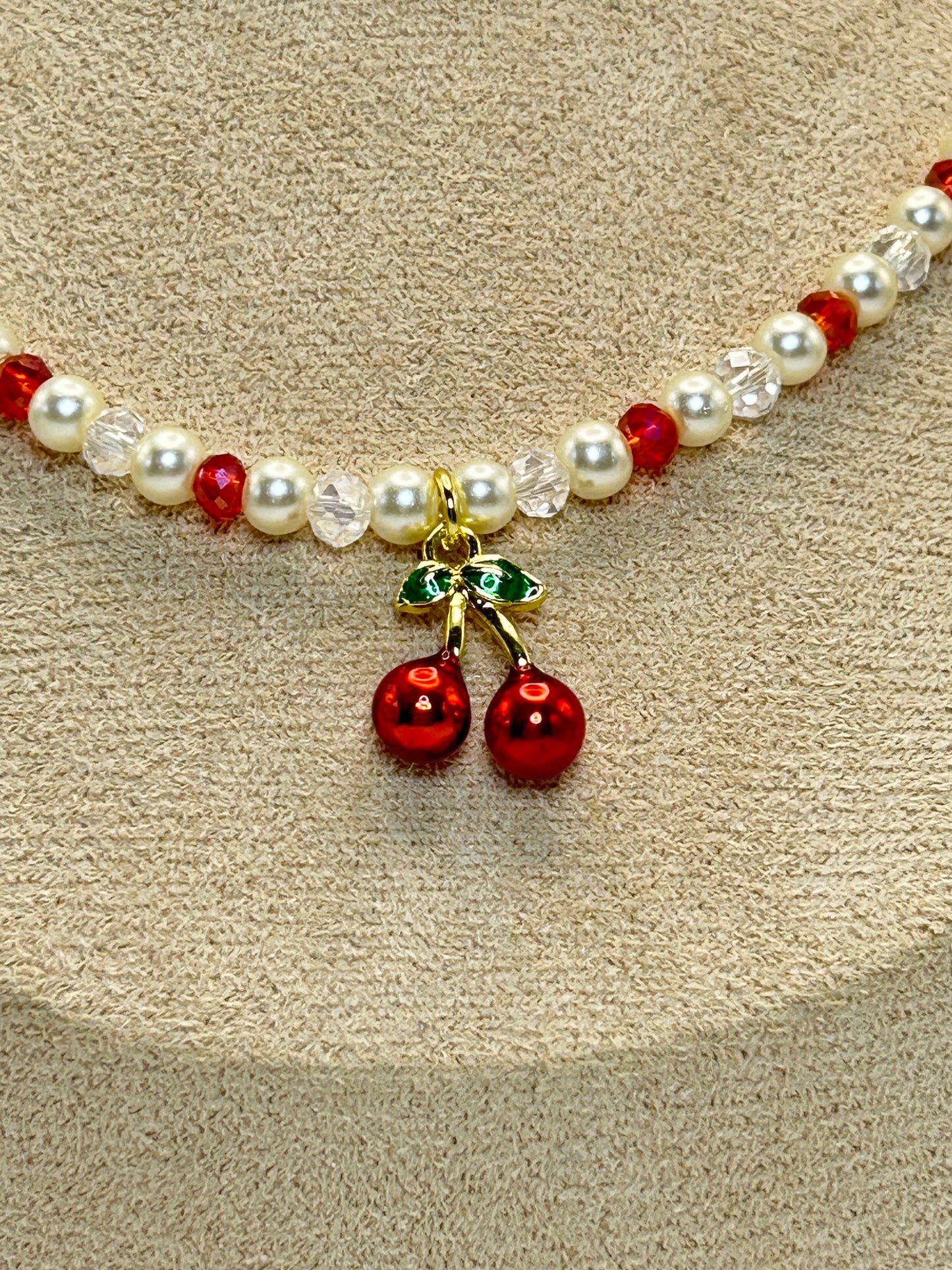 Collar de Cereza con Perlas🍒