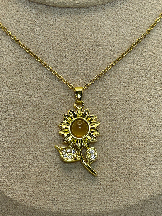Cadena Dije de Girasol🌻