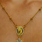 Cadena con Dije de La Virgen y Zirconias✝️