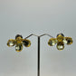 Aretes Semi Flor Tres Petalos