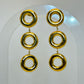 Aretes de Fiesta 3 Donas Huecas✨