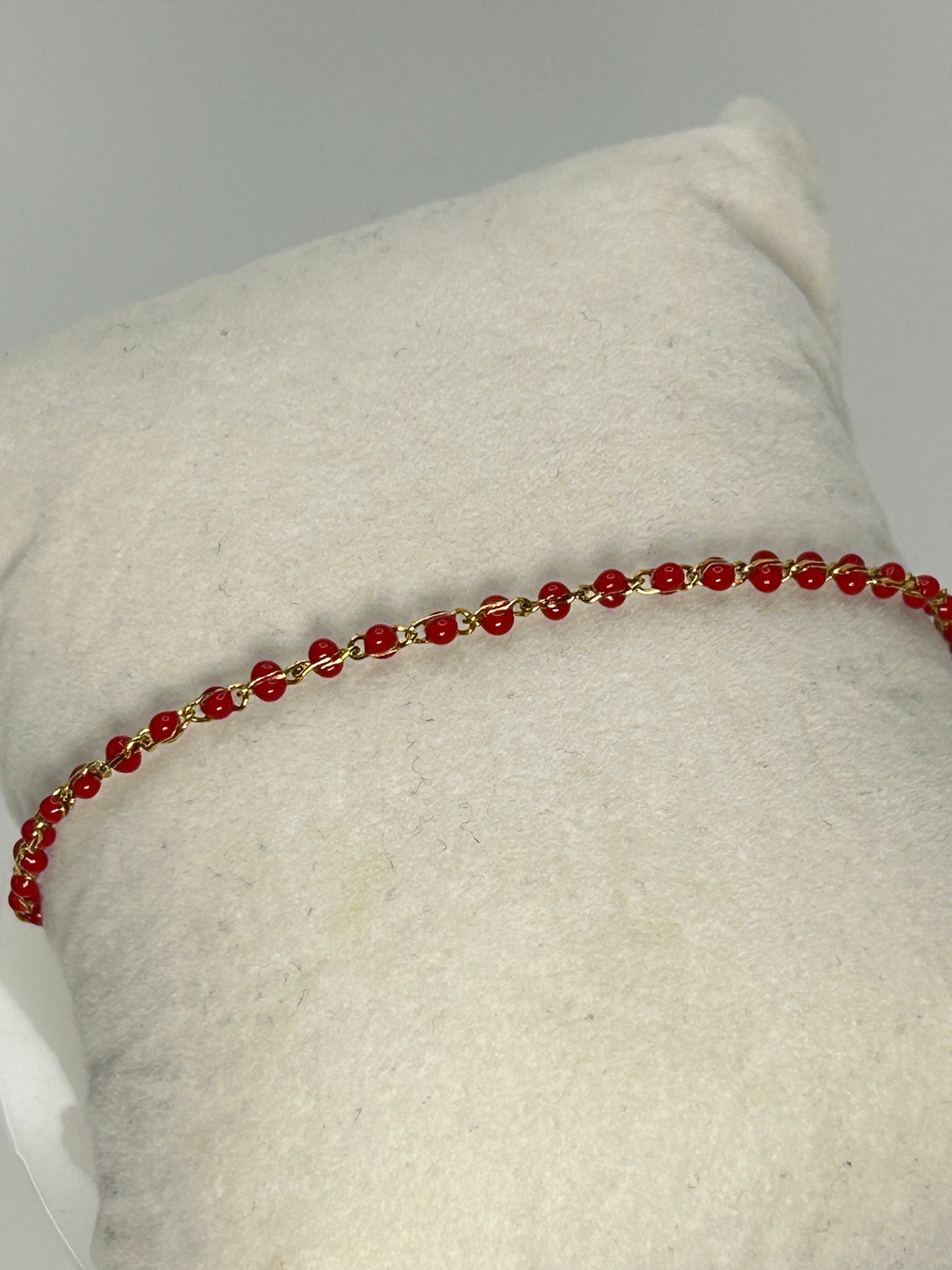 Pulsera de Cristales Rojos❤️