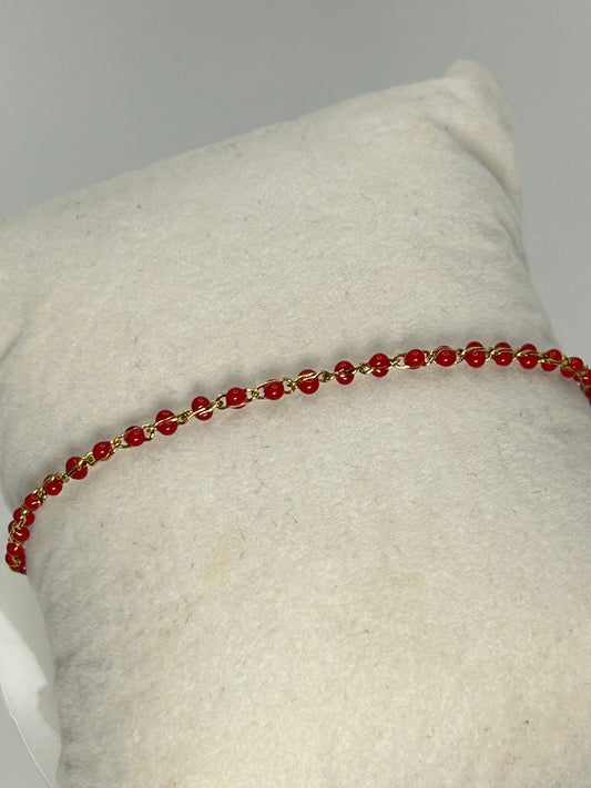 Pulsera de Cristales Rojos❤️