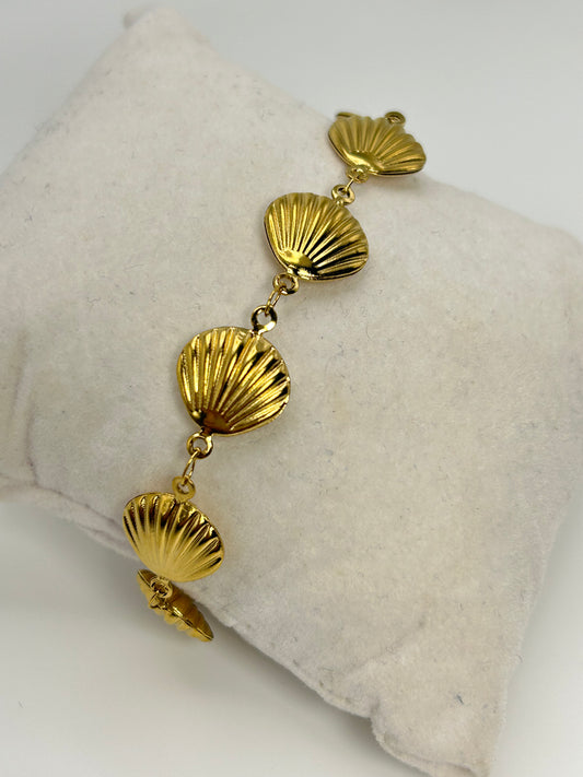 Pulsera con Conchitas Doradas💛