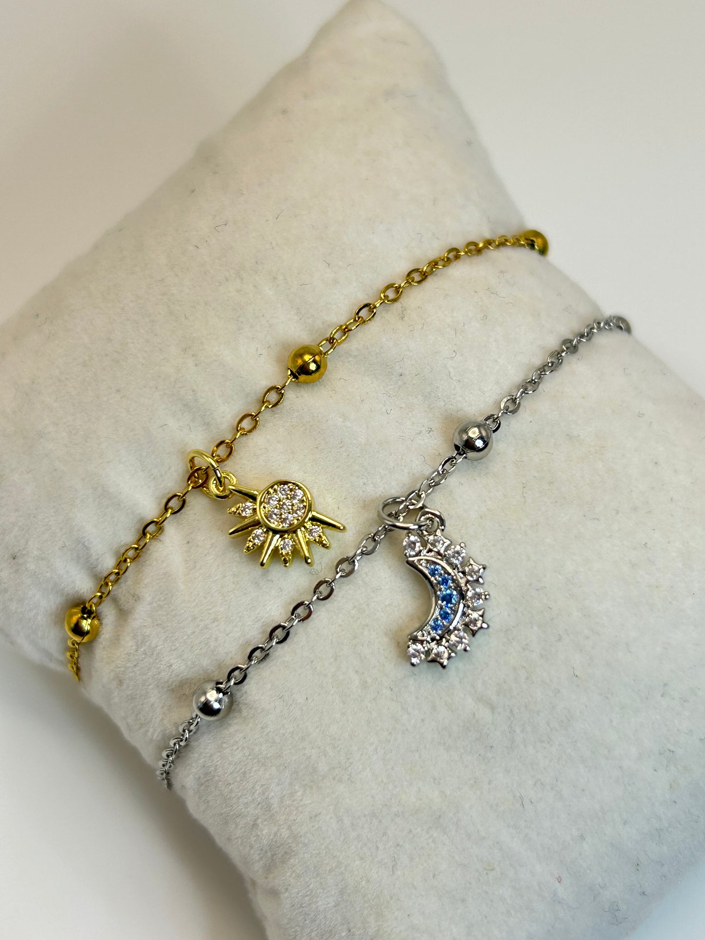 Pulsera de Pareja de Sol y Luna🌙🌞