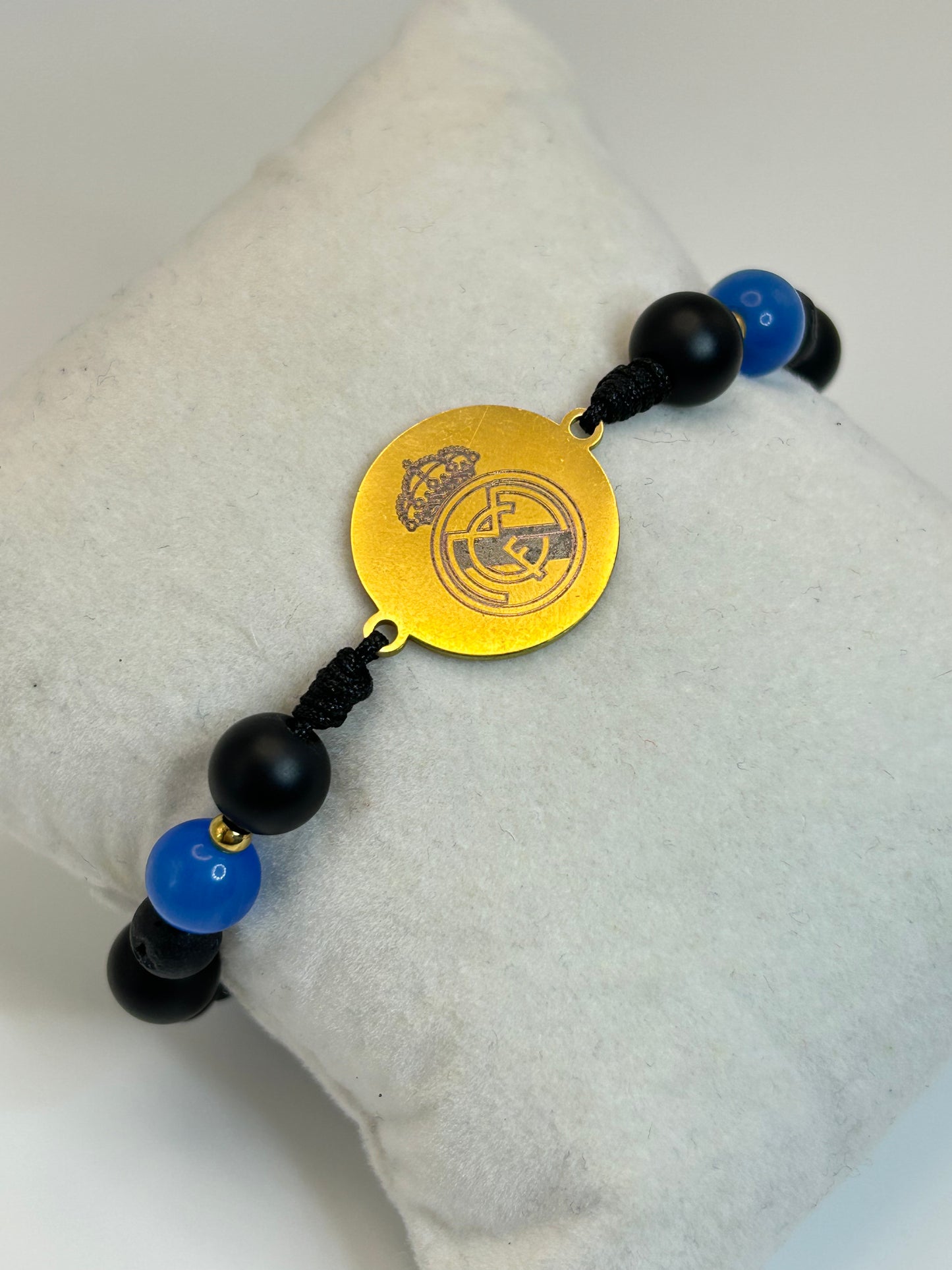 Pulsera de Piedra con Medalla de Fútbol Club Barcelona