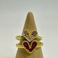Anillo Corazón con Tres Zirconias❤️