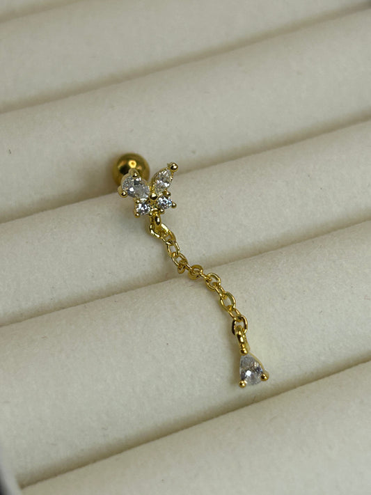 Piercing Mariposa con Cadena Colgante 🦋