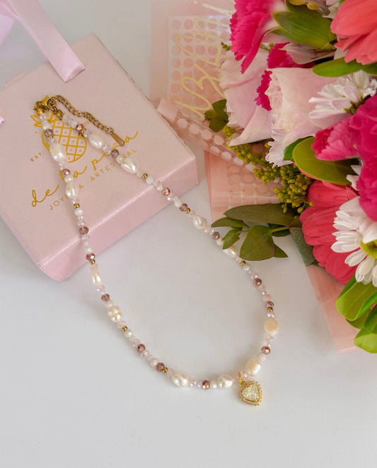 Collar Opalite Heart✨💖