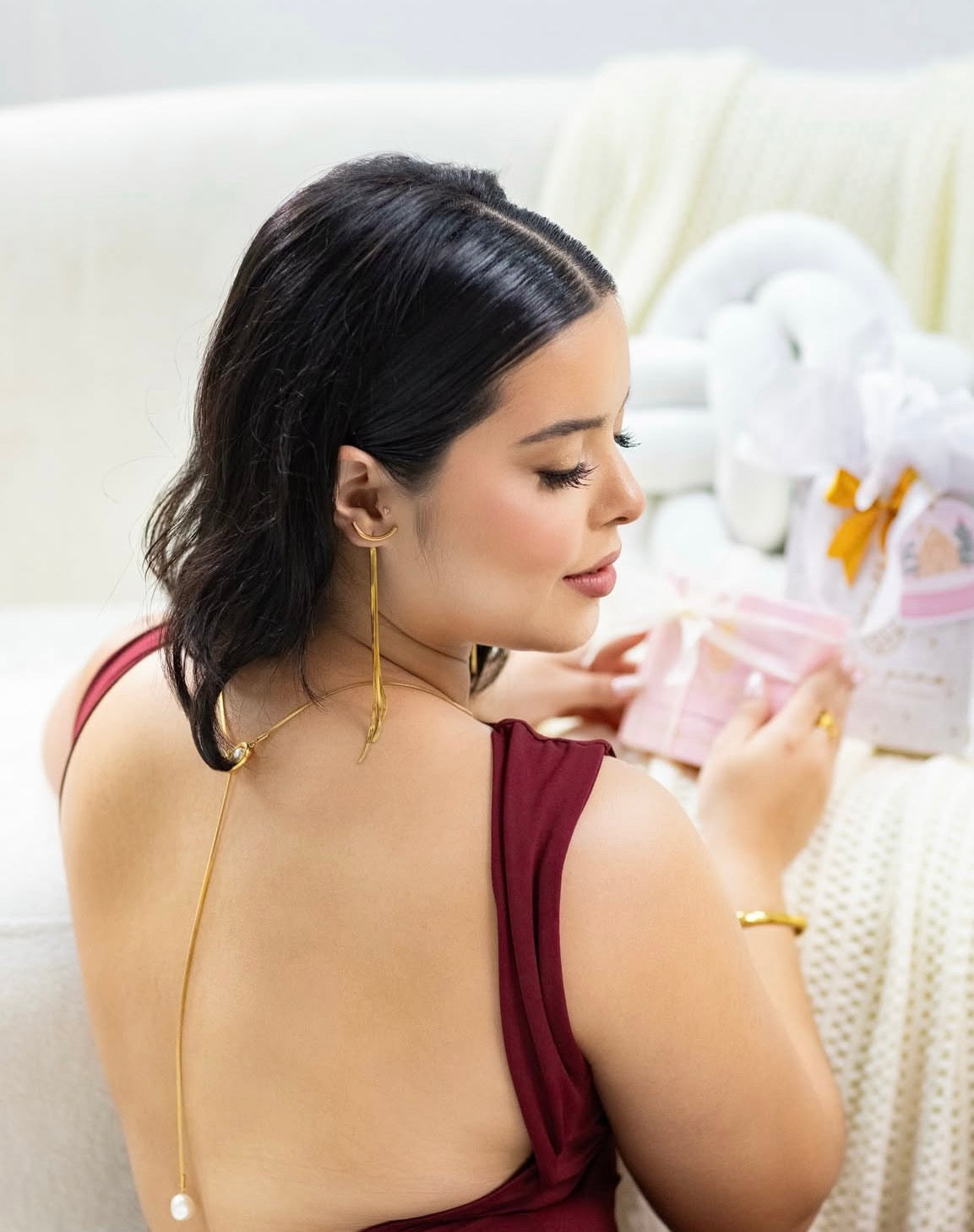 Collar para escote de espalda Serena ❄️✨