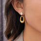Aretes de Zirconia Superior con Aro Gota Hueco ✨