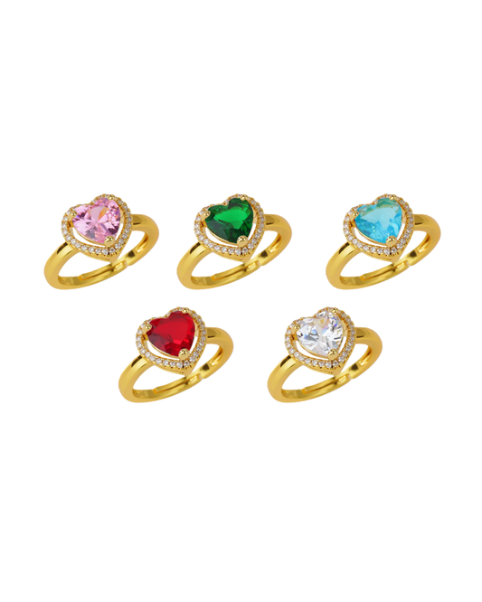 Anillo de Corazón Color Central 🤍