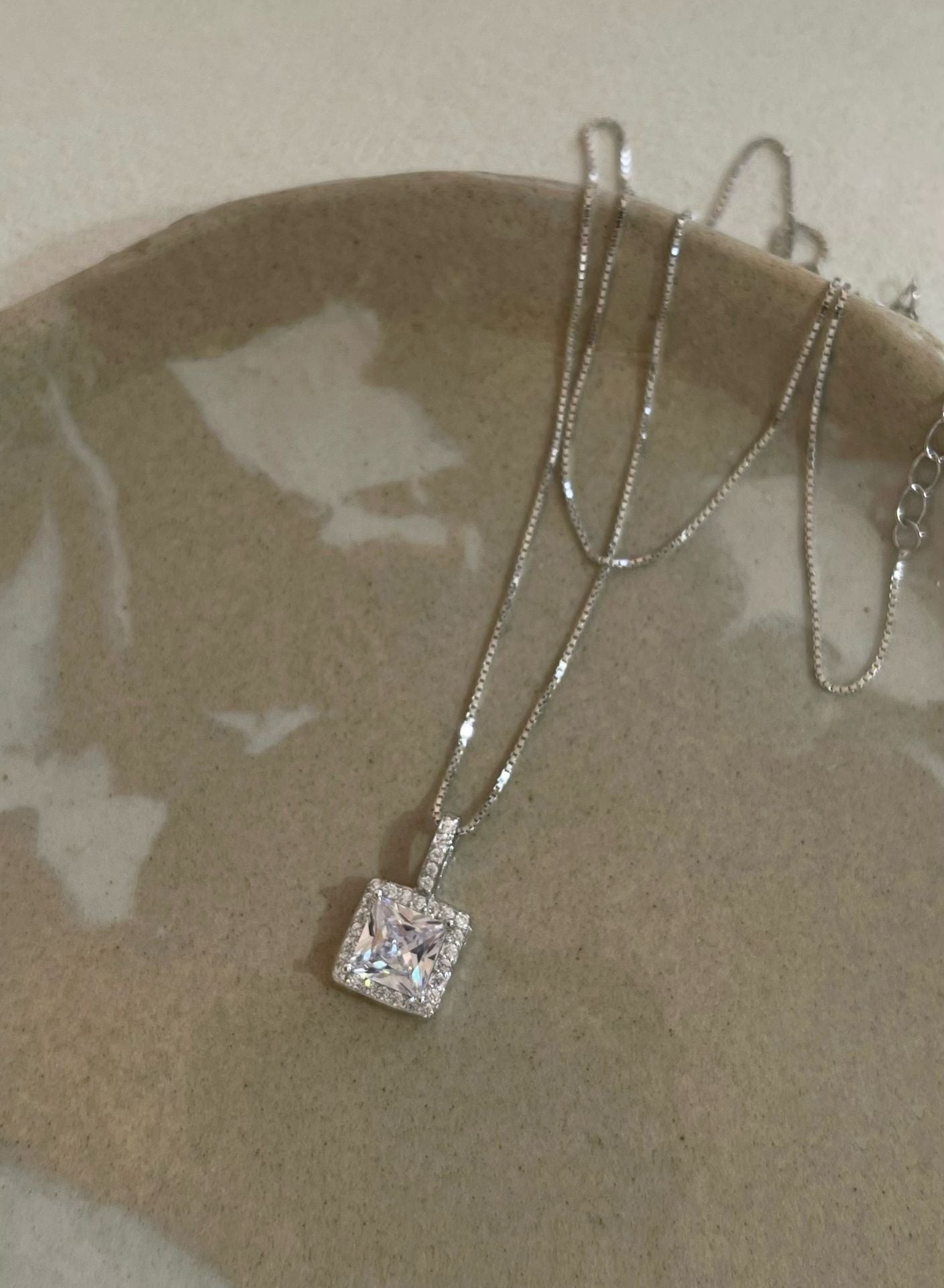 Cadena de Cuadrado de Zirconia ✨