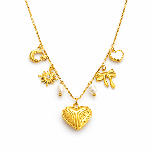 Cadena Multicharm con Perla 🤍