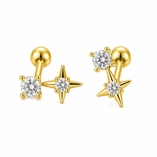 Piercing Destello Baño de Oro 14K ✨