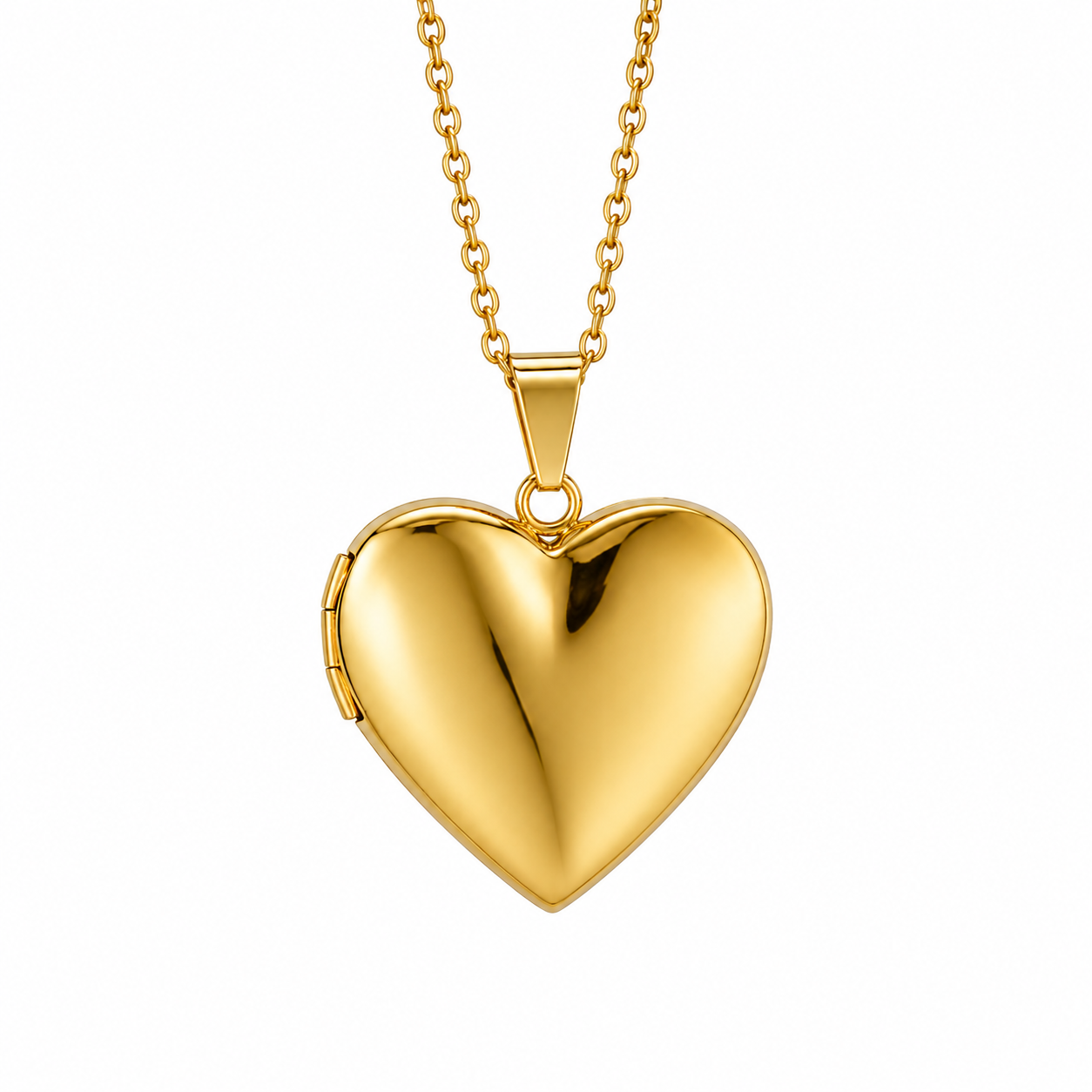 Relicario corazón liso