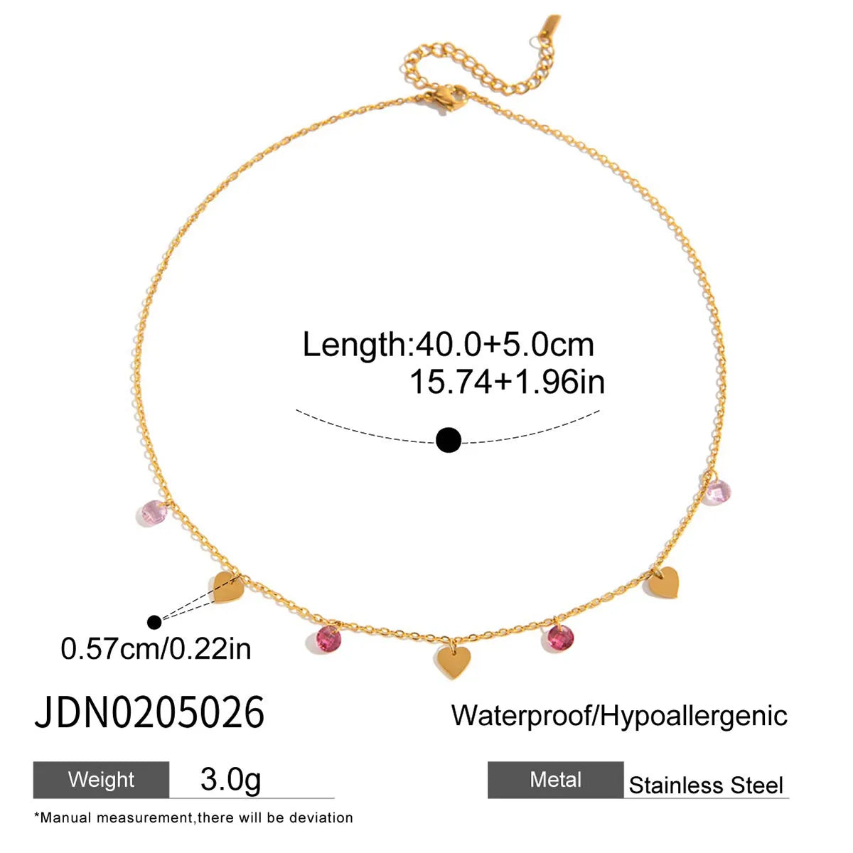 Corazones Con Cristales Rosados