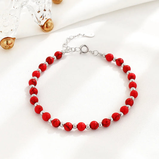 Pulsera de Plata Roja Minimal ❤️