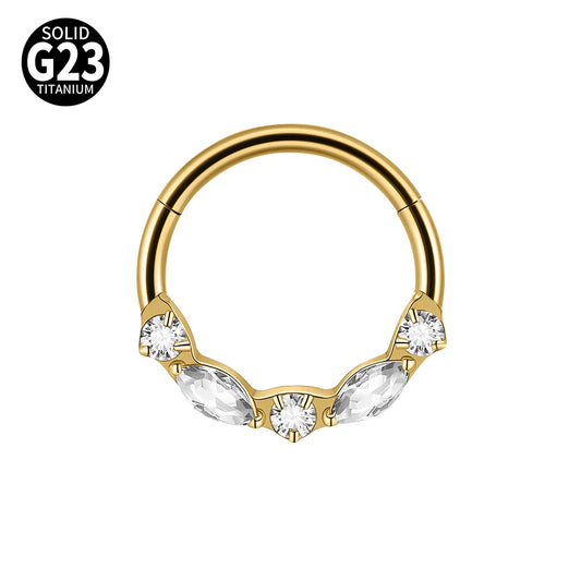 Argolla Daith Titanio Horse Eye Crystal ✨