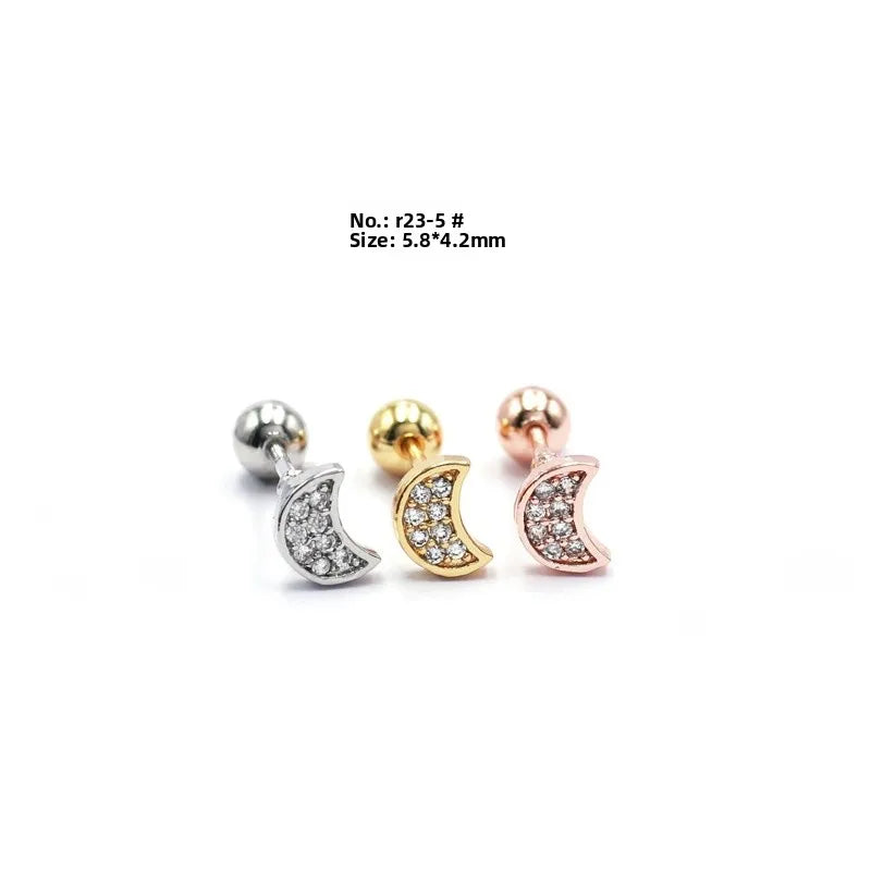 Piercing Media Luna Plateada 🌙