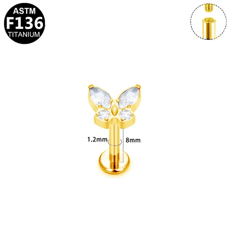 Piercing Mariposa de Cristal🦋
